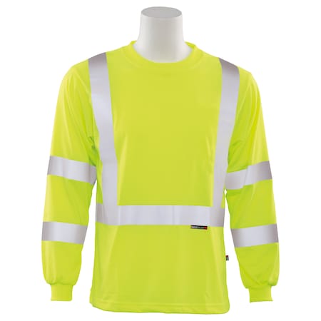 9502IFR Flame Resistant Long Sleeve T-Shirt, Lime, 3X
